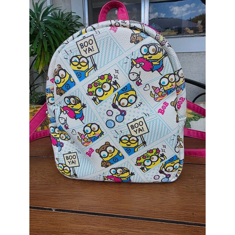 Authentic Minion Despicable Me Mini Backpack Universal Studios Bob & Kevin Comic